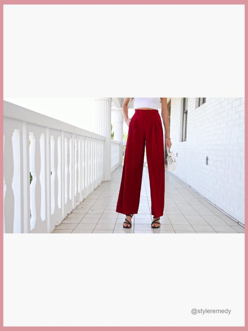 100% Polyester Wide Leg Palazzo Pants High Waist Pleated Work Casual - Picture 7 of 7
